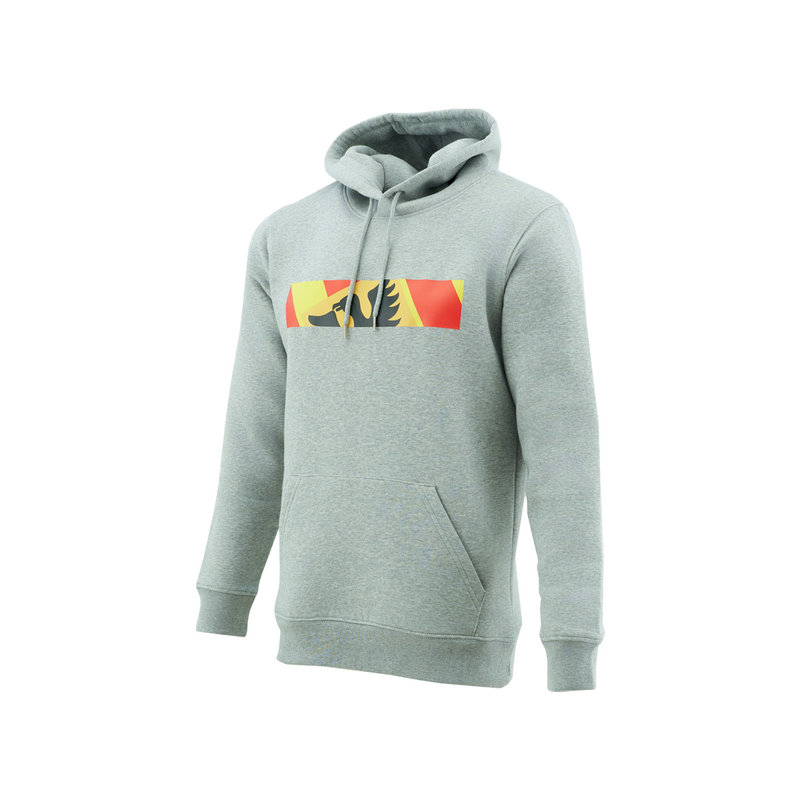 Topfanz Grijze hoodie met detail clubembleem