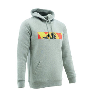 Grey hoodie with detail club crest