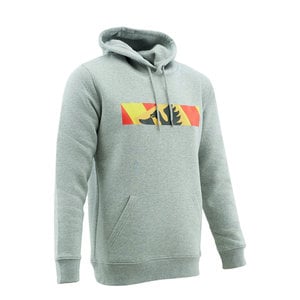 Grijze hoodie met detail clubembleem