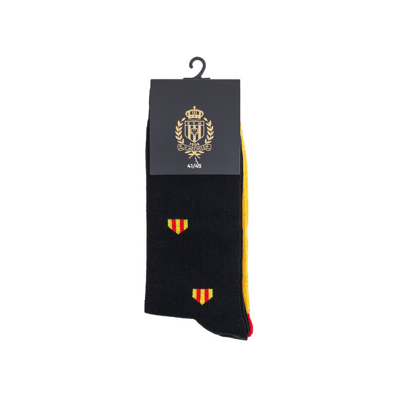 Topfanz Duopack sokken KV Mechelen - Zwart + gestreept