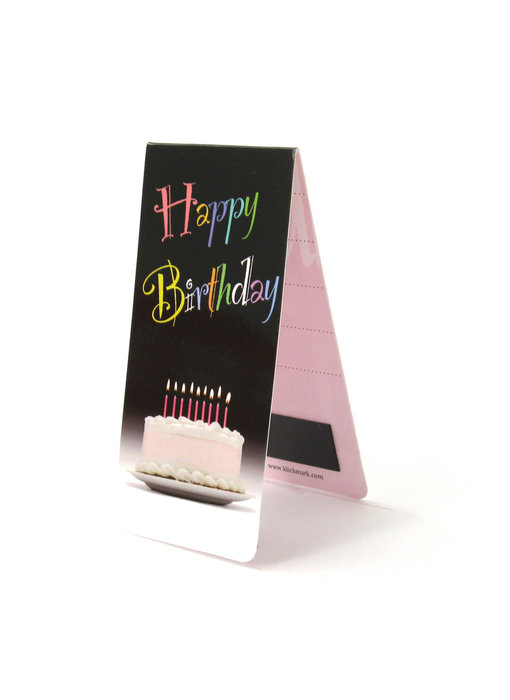 Magnetische Boekenlegger, Happy birthday met taart