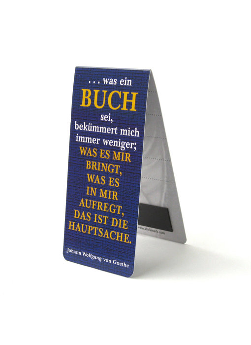 Magnetic Bookmark, German quote, J.W. von Goethe