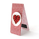 Magnetische Boekenlegger, Taart, hart, Rood