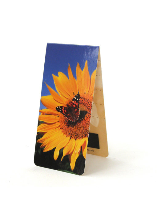 Magnetic Bookmark, Sunflower with butterfly