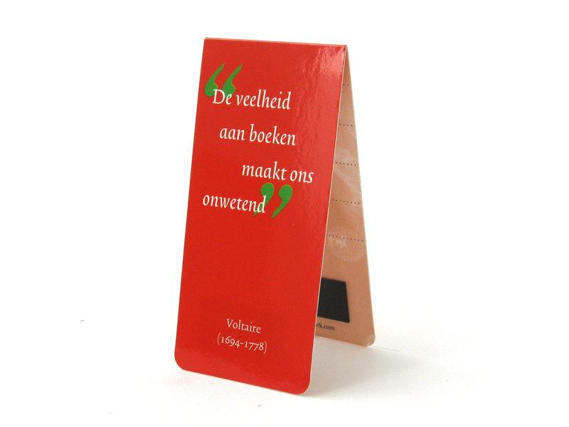 Magnetic Bookmark, Dutch quote, Voltaire