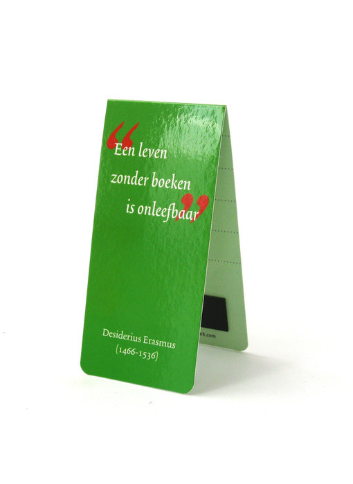 Magnetische Boekenlegger, Quote, D. Erasmus