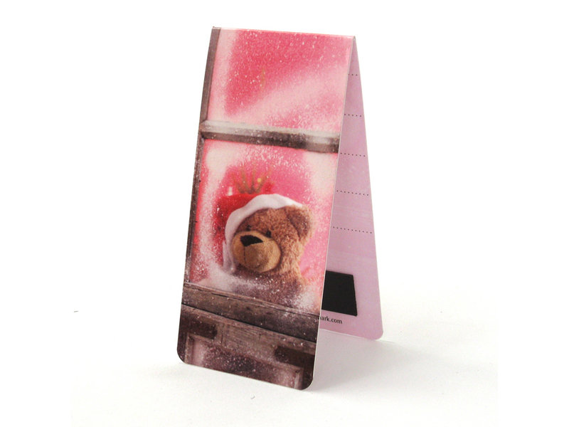 Marque-page magnétique, ours de Noël