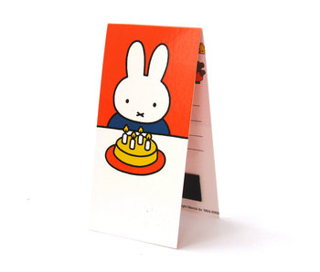 Marque-page magnétique, Miffy avec gâteau