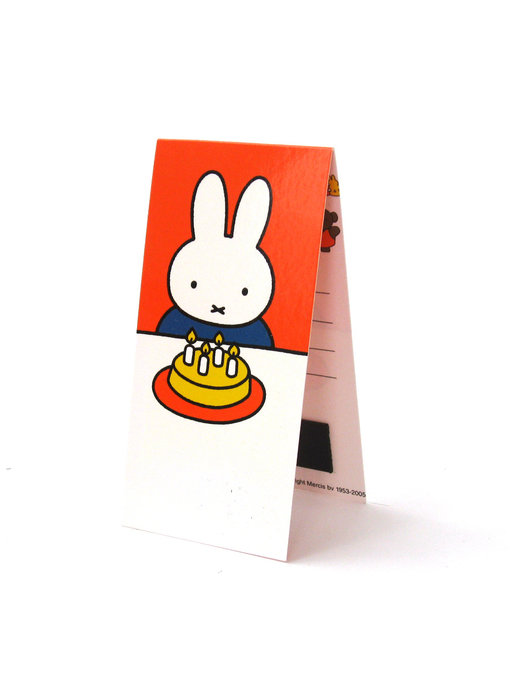 Marque-page magnétique, Miffy avec gâteau