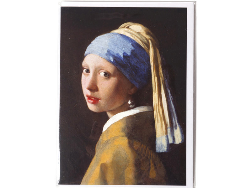 Double carte avec enveloppe, Fille avec une boucle d'oreille perle, Vermeer