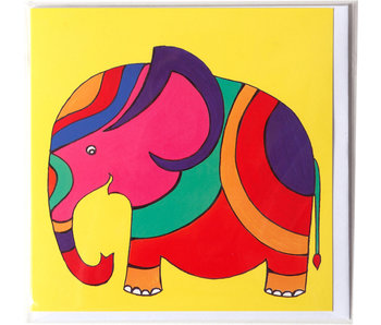 Doppelkarte, Elefant, H. Simon, Illustrationsarie