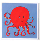 Doble tarjeta, pulpo, H. Simon, ilustración aria