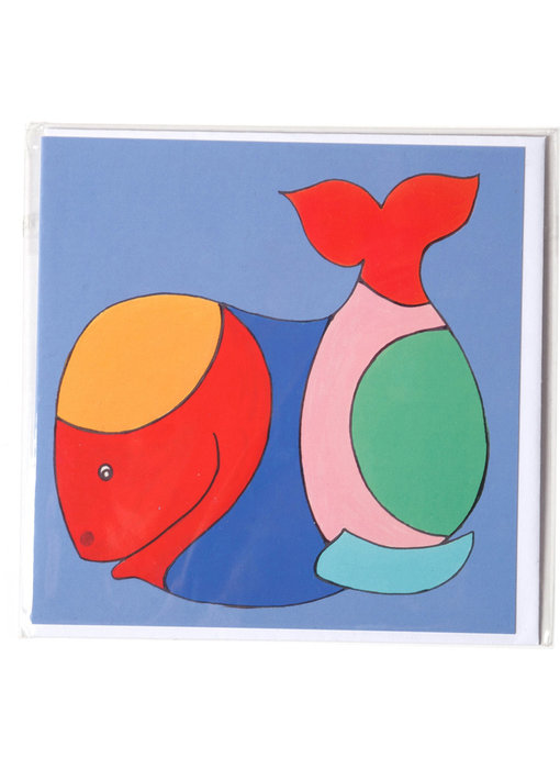 Card, Whale, H. Simon, illustration aria