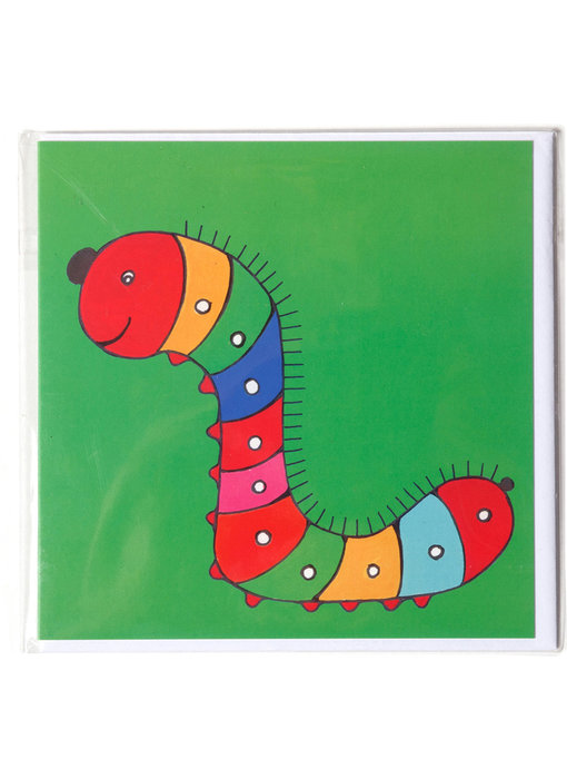 Card, Caterpillar, H.Simon , Illustration aria