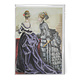 Double carte, Deux dames en violet et vert