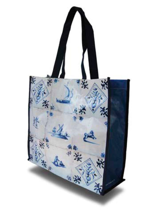 Bolso de compras, azulejos azules de Delft