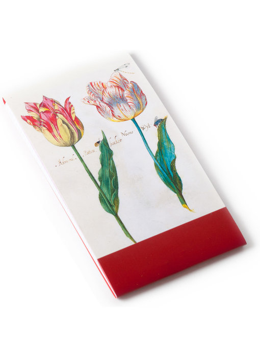 Notelet, Twee tulpen met insecten, Marrel