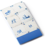 Notelet, seis azulejos azules de Delft