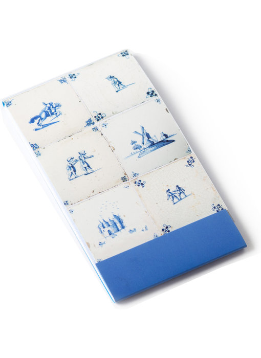 Notelet, Six tuiles bleues de Delft