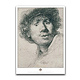 Plakat, 50 x 70, Selbstporträt mit neugierigem Gesicht, Rembrandt