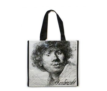 Tasche , Selbstporträt mit neugierigem Gesicht, Rembrandt