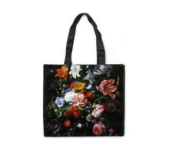 Bolso de compras, De Heem, florero con flores