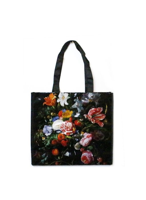 Bolso de compras, De Heem, florero con flores