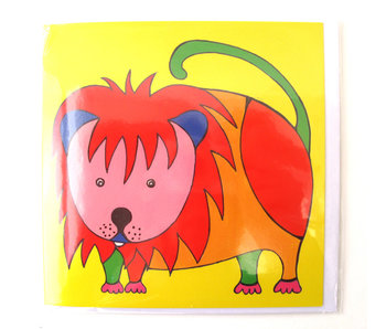 Card, Lion, H. Simon, Illustration