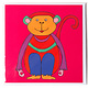 Dubbele kaart, Aap, H.Simon ,Illustratie Arie