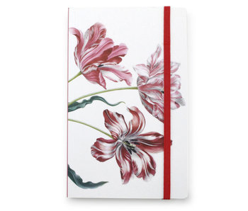 Cuaderno de tapa blanda A6, tres tulipanes, Merian