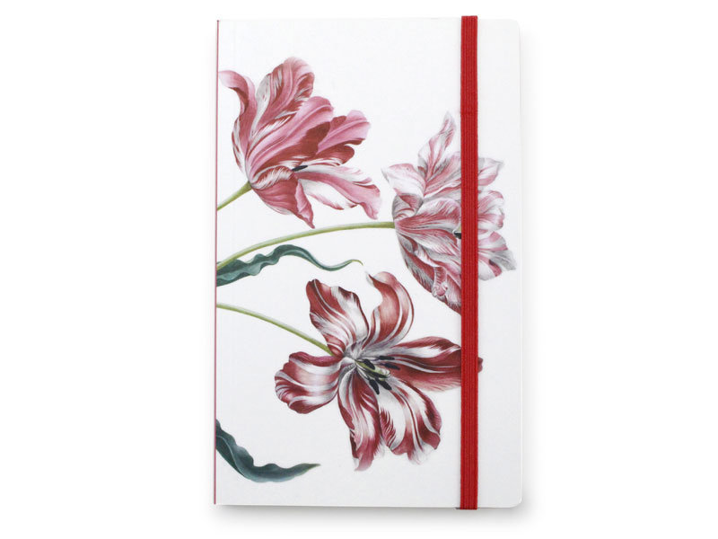 Cuaderno de tapa blanda, tres tulipanes, Merian