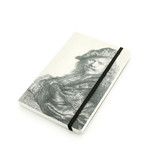 Softcover notitieboekje, Zelfportret, leunend op een steen, Rembrandt