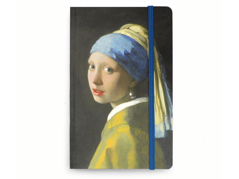 Carnet à couverture souple A6 , Fille avec une boucle d'oreille perle, Vermeer