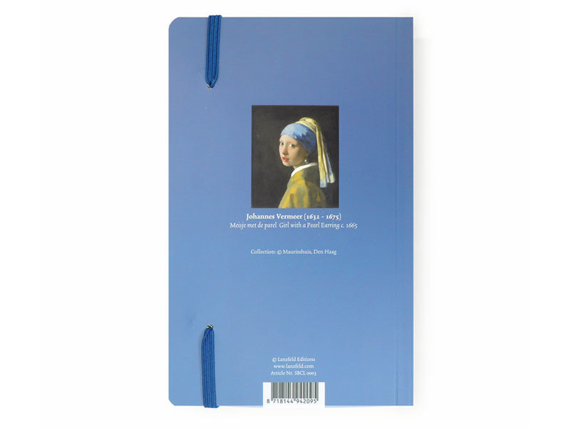 Carnet à couverture souple A6 , Fille avec une boucle d'oreille perle, Vermeer