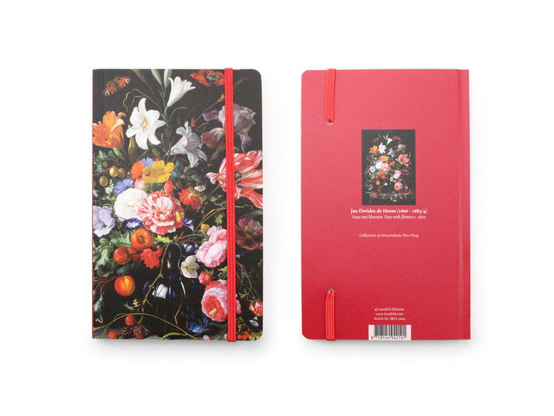 Softcover Notebook, Vase with Flowers, De Heem