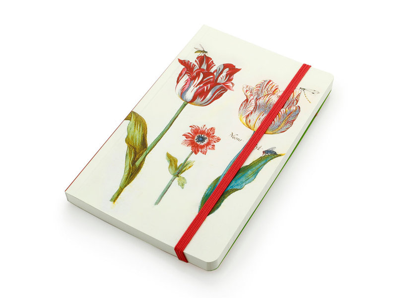 Softcover Notebook, Four Tulips with insects, Marrel