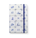 Cuaderno de tapa blanda, azulejos azules de Delft