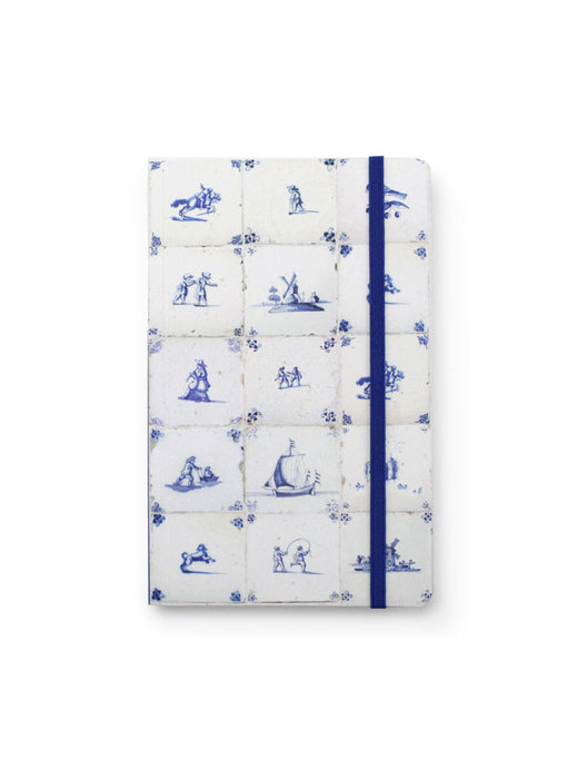 Softcover Notebook A6, Delft Blue Tiles