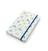 Cuaderno de tapa blanda, azulejos azules de Delft