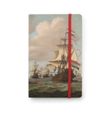 Softcover-Notizbuch, Schiffe auf See 1689, Van de Velde