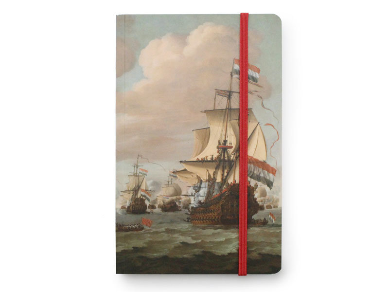 Carnet à couverture souple, Navires en mer 1689, Van de Velde