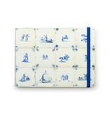Cuaderno de bocetos, azulejos azules de Delft