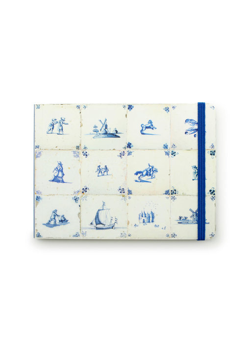 Cuaderno de bocetos, azulejos azules de Delft