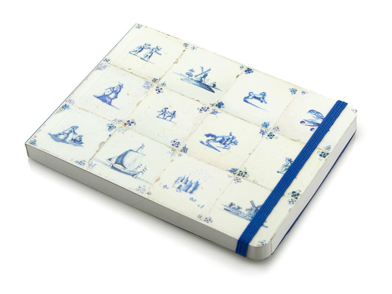 Cuaderno de bocetos, azulejos azules de Delft