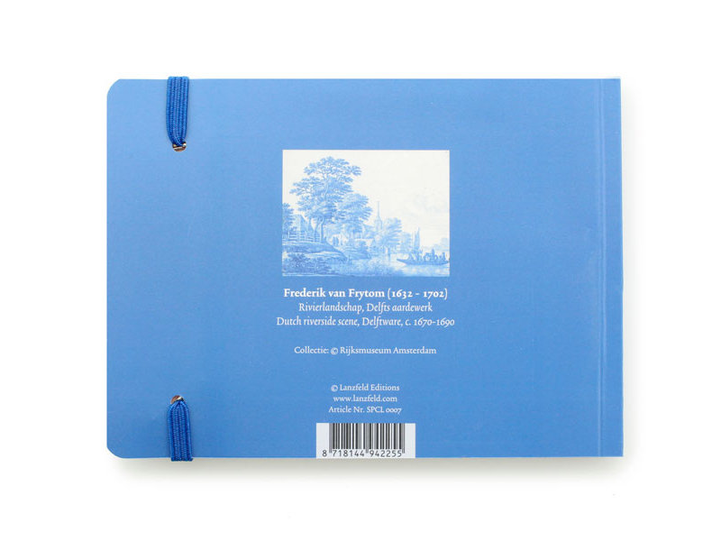 Carnet de croquis, Dutch Riverside Scene Delft Blue, Frytom