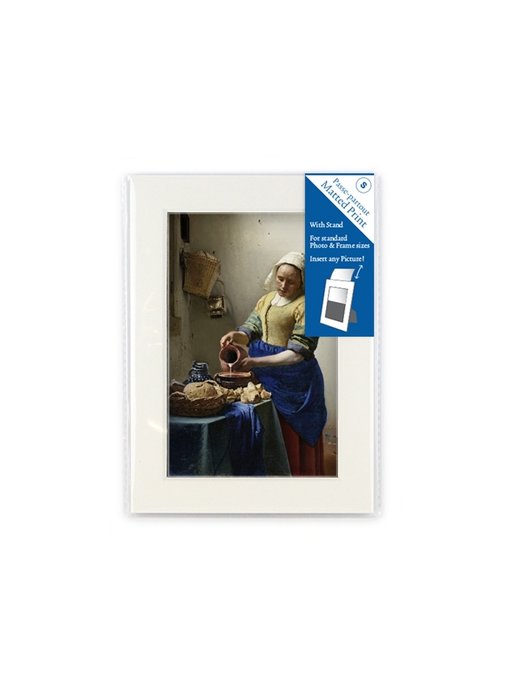 Matted prints, S, 18 x 12.8 cm, Vermeer, Milkmaid