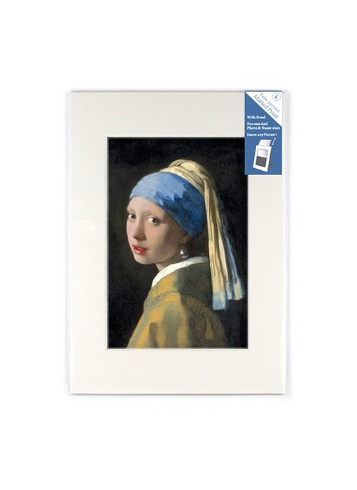 Passe-partout, L,  29.7 x 21 cm, niña con arete de perla, Vermeer