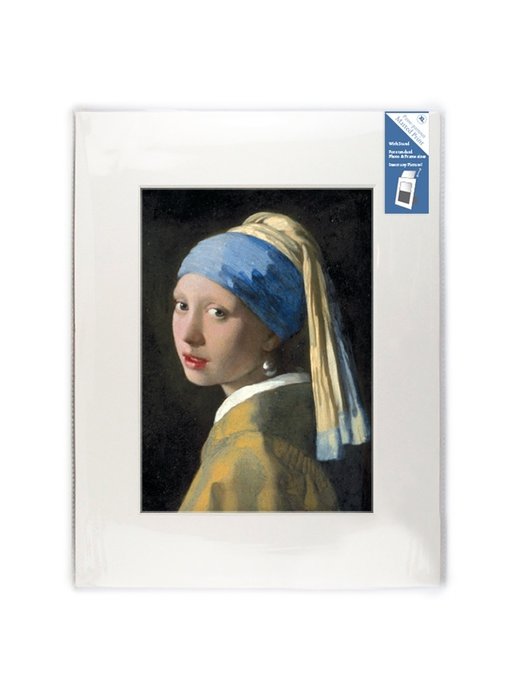 Passe-partout, XL, 40 x 30 cm, niña con un pendiente de perlas, Vermeer