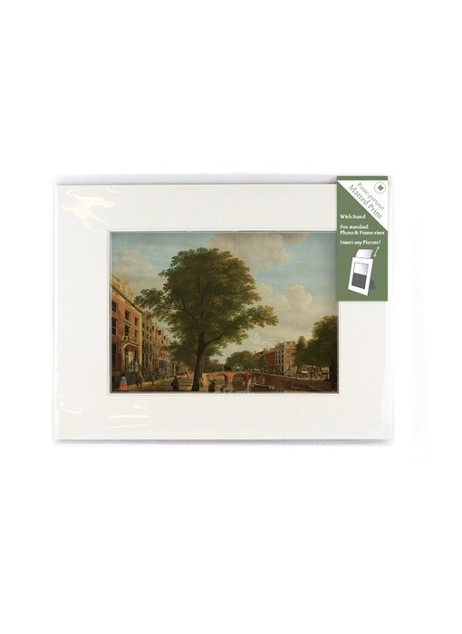 Matted prints  with reproduction, M, View of the Herengracht, Keun