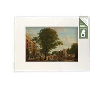 Matted prints with reproduction, L, View of the Herengracht, Keun